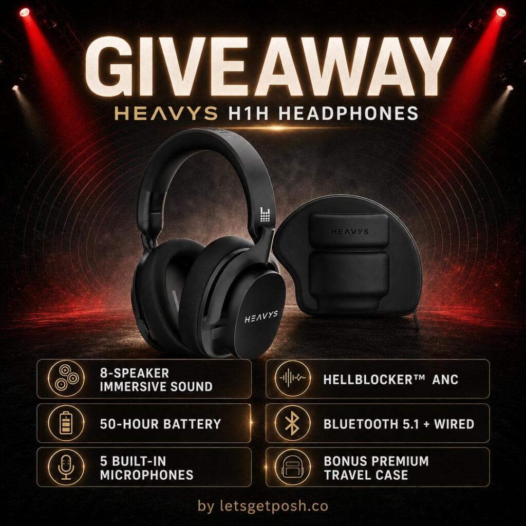 Win Heavys H1H 8-Speaker Headphones + Premium Travel Case