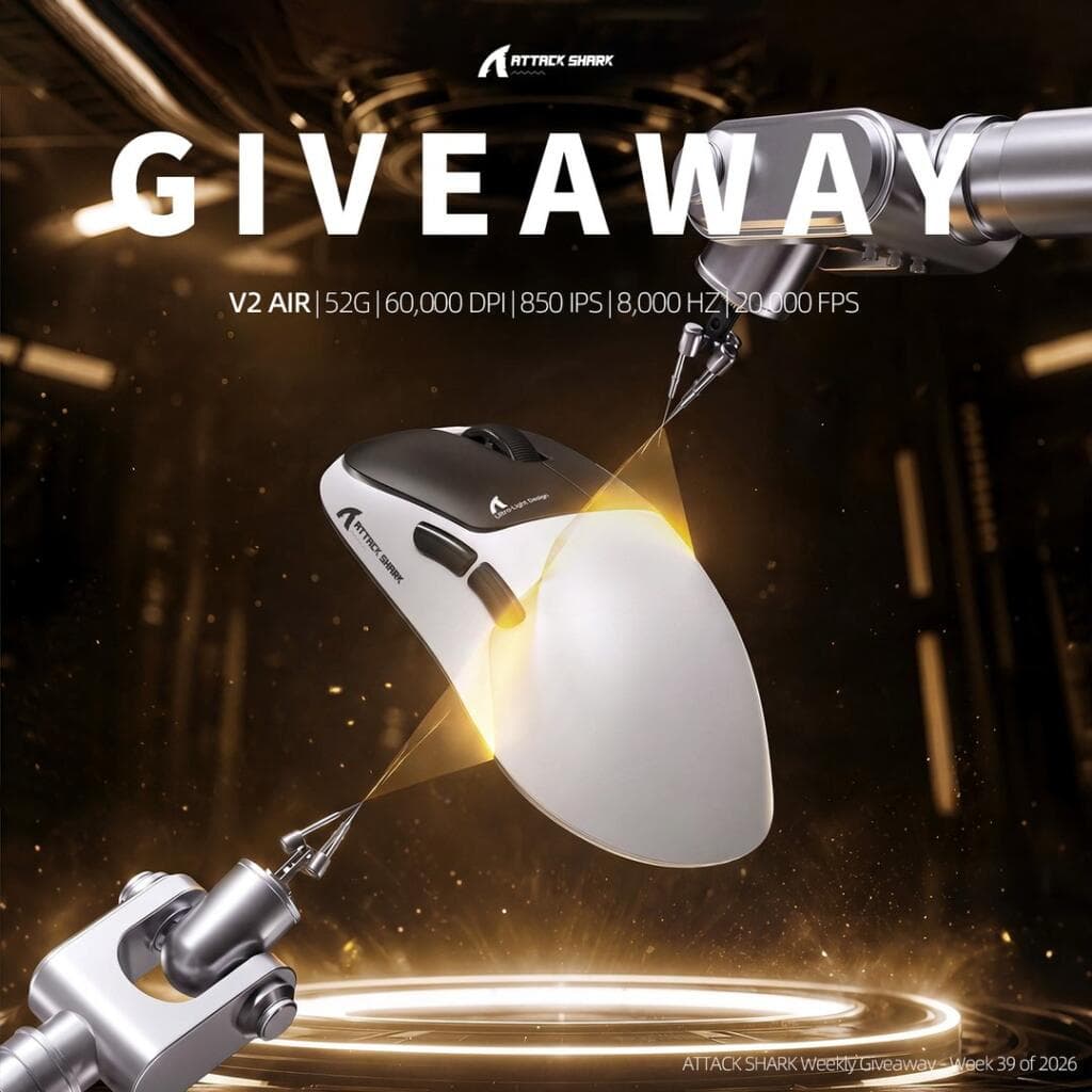 ATTACK SHARK Weekly Giveaway ā Week 39 of 2026